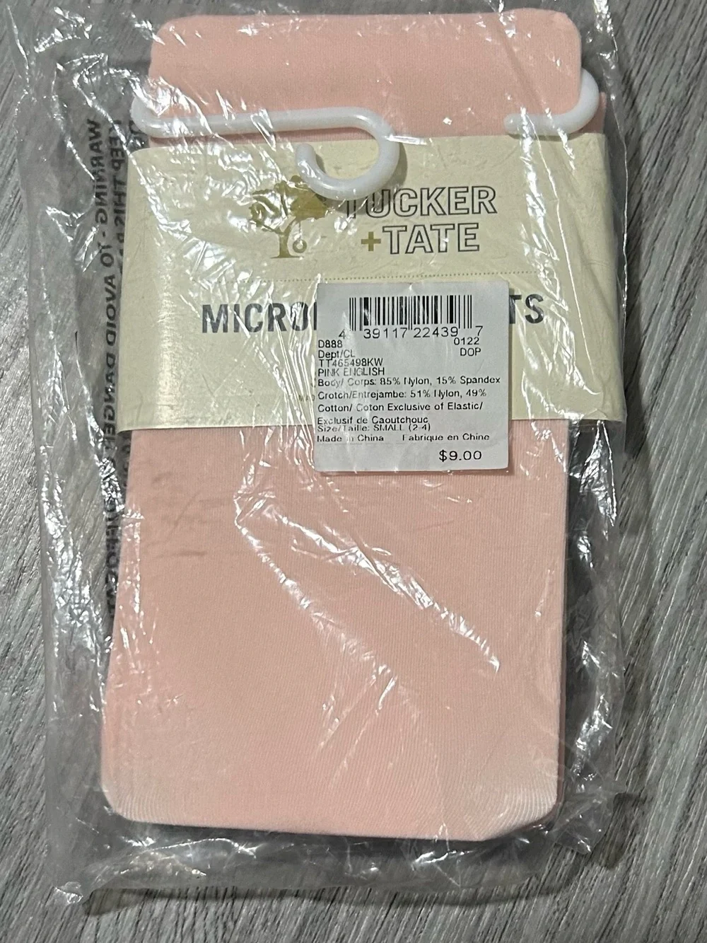 Girls 2-4T Tucker + Tate Microfiber Light Pink Tights